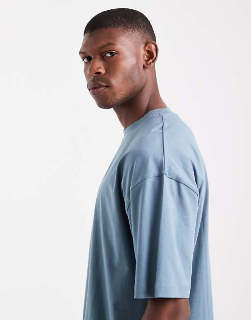 ASOS DESIGN Essentials Oversized Crew Neck T-shirt In Blue