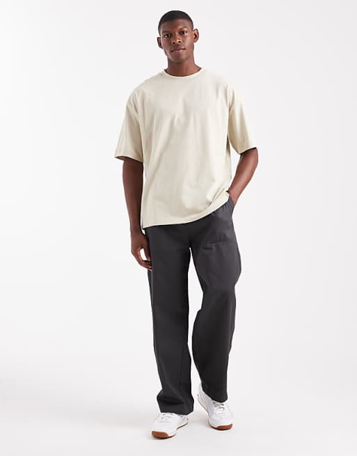 ASOS DESIGN Essentials Oversized Crew Neck T-shirt In Pelican