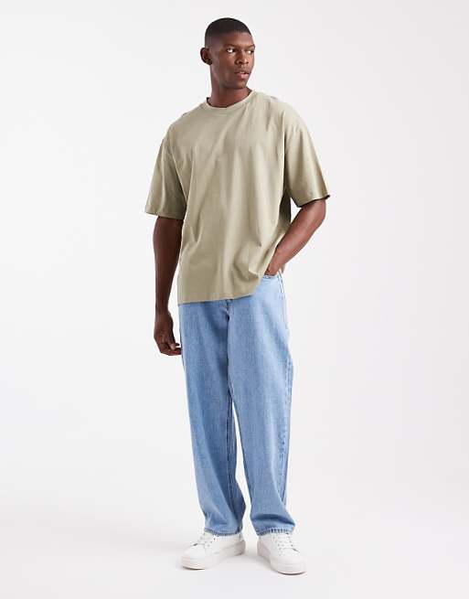 ASOS DESIGN Essentials Oversized Crew Neck T-shirt In Khaki