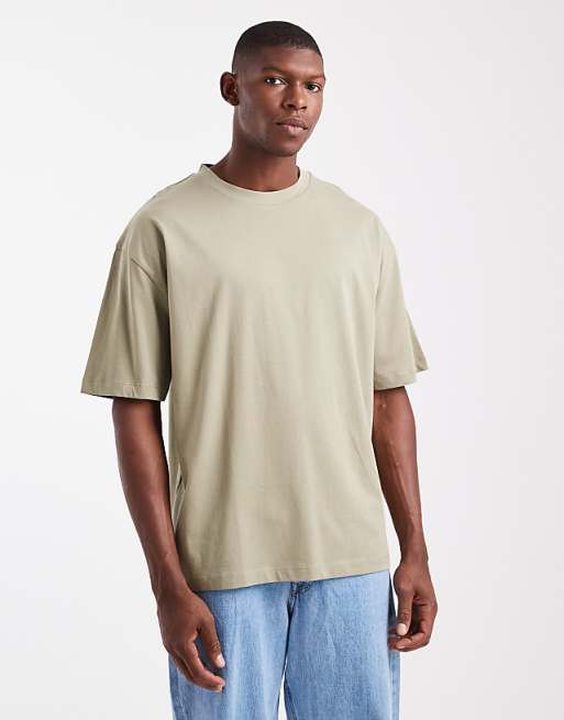 ASOS DESIGN Essentials oversized crew neck t-shirt in khaki