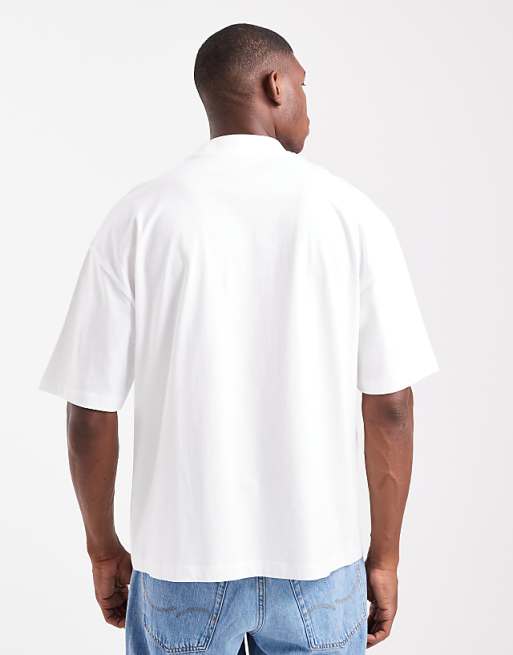 ASOS DESIGN Essentials Oversized High Neck T-shirt In White