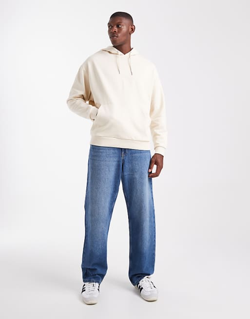 ASOS DESIGN Essentials Oversized Hoodie In Off White