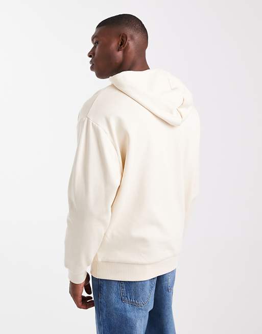 ASOS DESIGN Essentials Oversized Hoodie In Off White