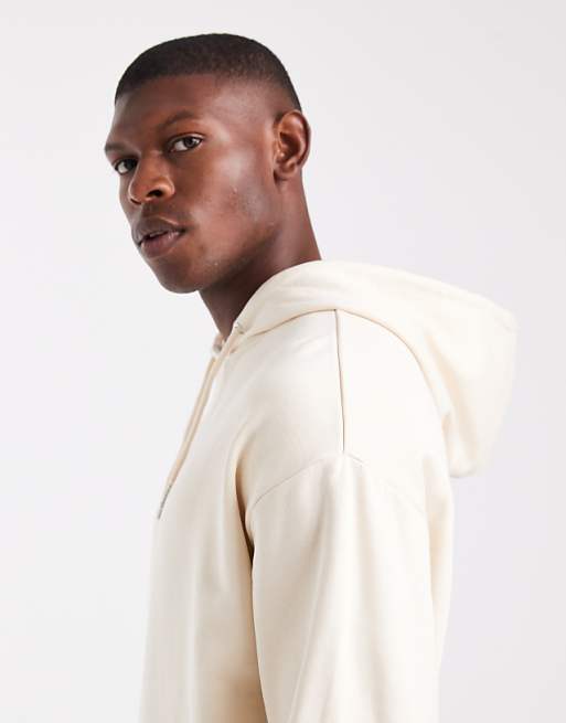ASOS DESIGN Essentials Oversized Hoodie In Off White
