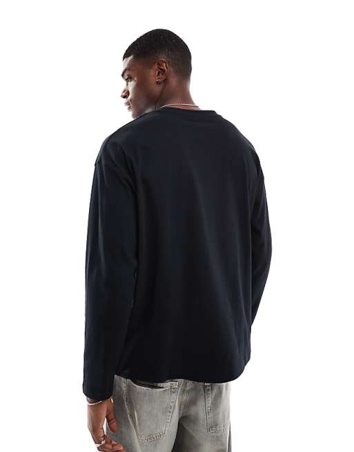ASOS DESIGN Essentials Oversized Long Sleeve T-shirt In Black