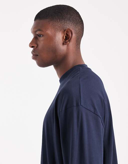 ASOS DESIGN Essentials Oversized Long Sleeve T-shirt In Navy