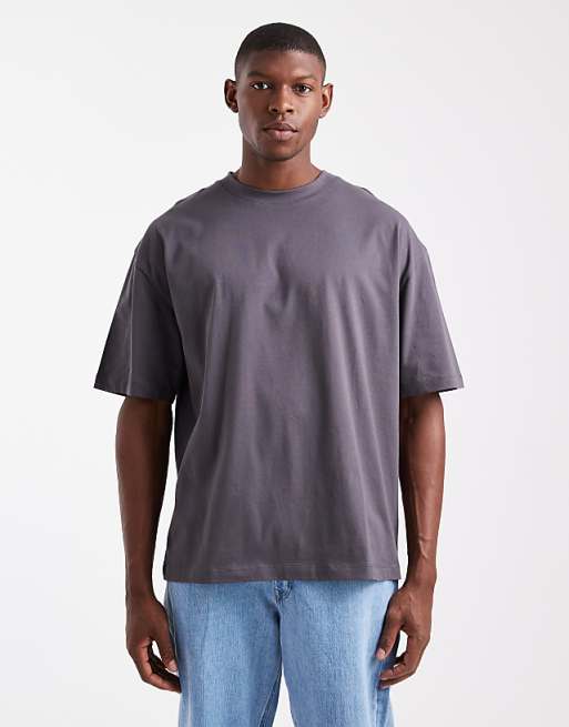 ASOS DESIGN Essentials oversized t-shirt in charcoal