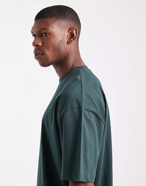 ASOS DESIGN Essentials Oversized T-shirt In Dark Green
