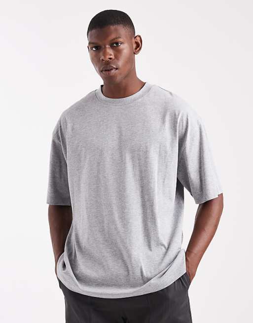 ASOS DESIGN Essentials oversized t-shirt in grey marl