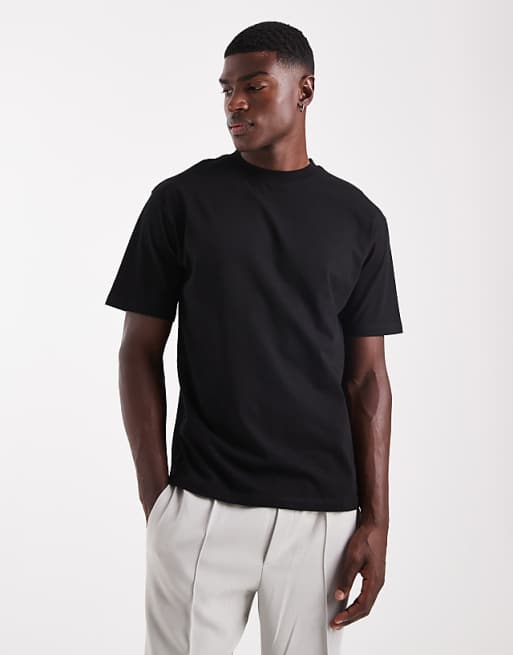 ASOS DESIGN Essentials relaxed crew neck t-shirt in black