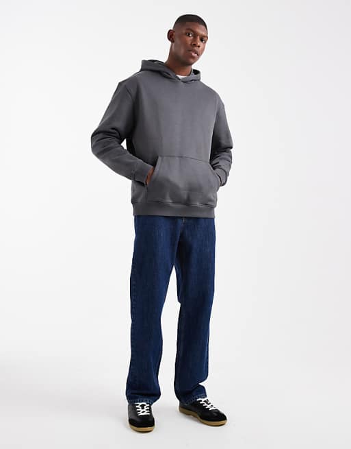 ASOS DESIGN Essentials Relaxed Fit Hoodie In Charcoal