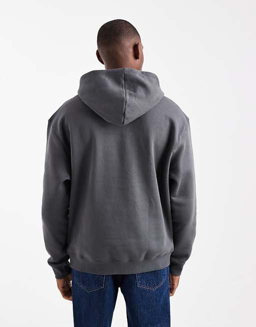 ASOS DESIGN Essentials Relaxed Fit Hoodie In Charcoal