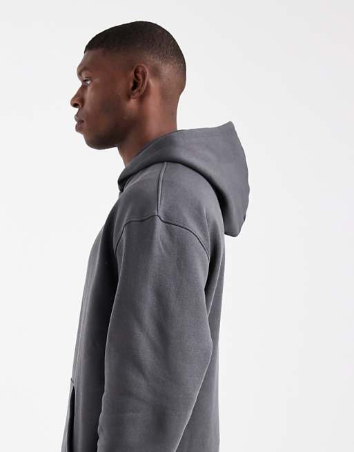ASOS DESIGN Essentials Relaxed Fit Hoodie In Charcoal