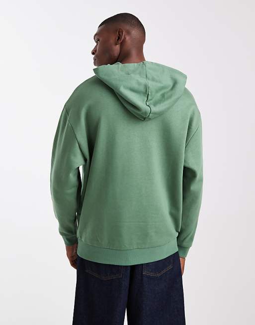 ASOS DESIGN Essentials Relaxed Fit Hoodie In Dark Green
