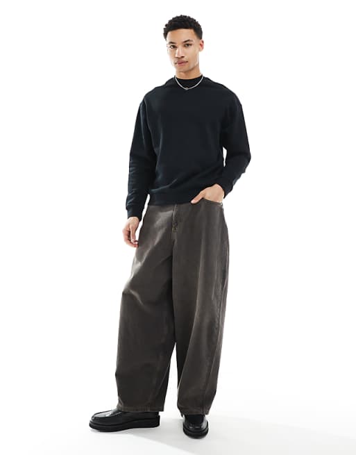 ASOS DESIGN Essentials Relaxed Fit Sweatshirt In Black