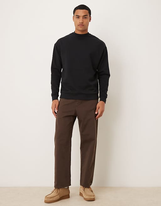 ASOS DESIGN Essentials Relaxed Fit Sweatshirt In Black