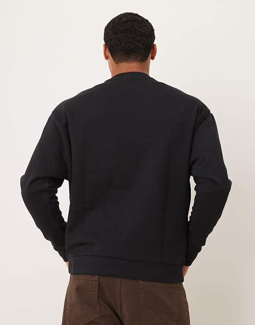 ASOS DESIGN Essentials Relaxed Fit Sweatshirt In Black