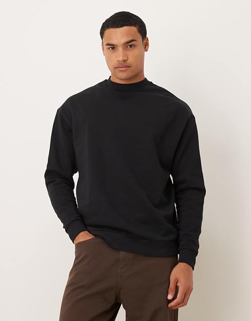 ASOS DESIGN essentials relaxed fit sweatshirt in black