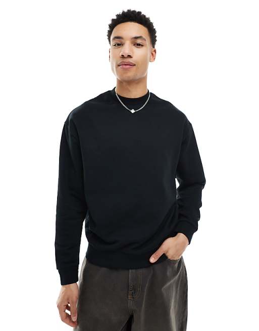 ASOS DESIGN essentials relaxed fit sweatshirt in black