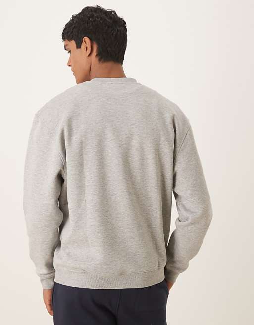 ASOS DESIGN Essentials Relaxed Fit Sweatshirt In Grey Marl