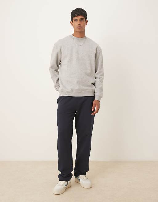 ASOS DESIGN Essentials Relaxed Fit Sweatshirt In Grey Marl