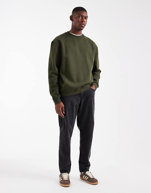 ASOS DESIGN Essentials Relaxed Fit Sweatshirt In Green
