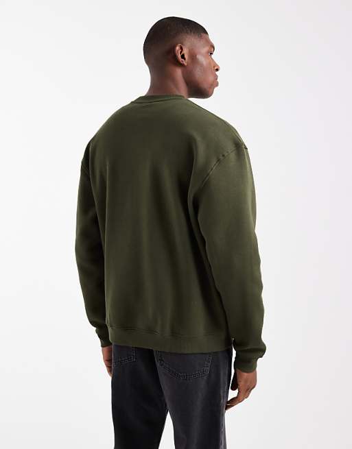 ASOS DESIGN Essentials Relaxed Fit Sweatshirt In Green
