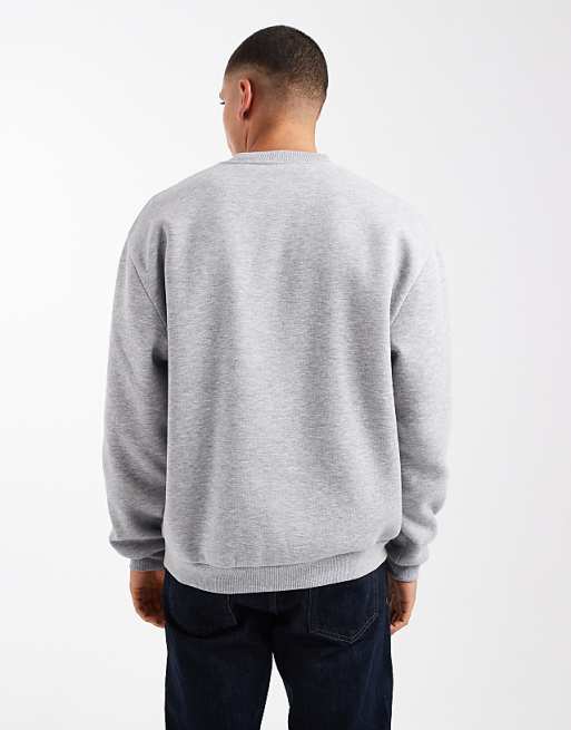 ASOS DESIGN Essentials Relaxed Fit Sweatshirt In Grey Marl