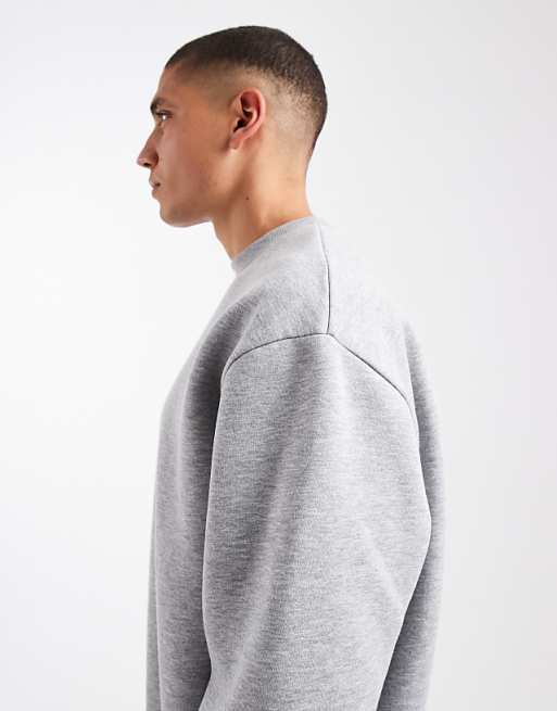 ASOS DESIGN Essentials Relaxed Fit Sweatshirt In Grey Marl