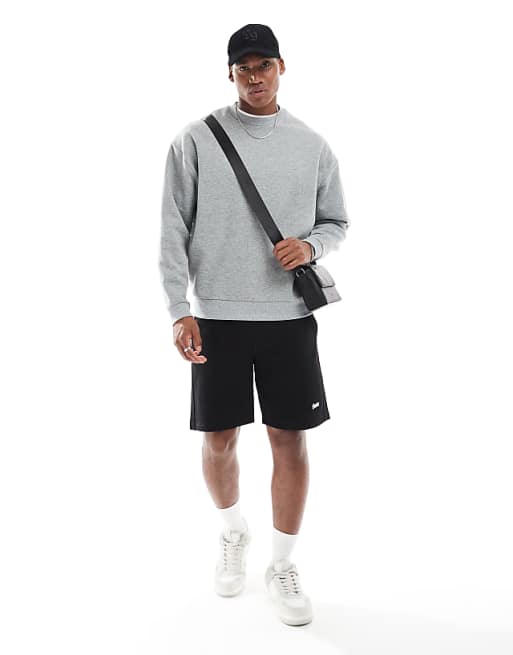 ASOS DESIGN Essentials Relaxed Fit Sweatshirt In Grey Marl
