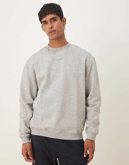 ASOS DESIGN essentials relaxed fit sweatshirt in grey marl
