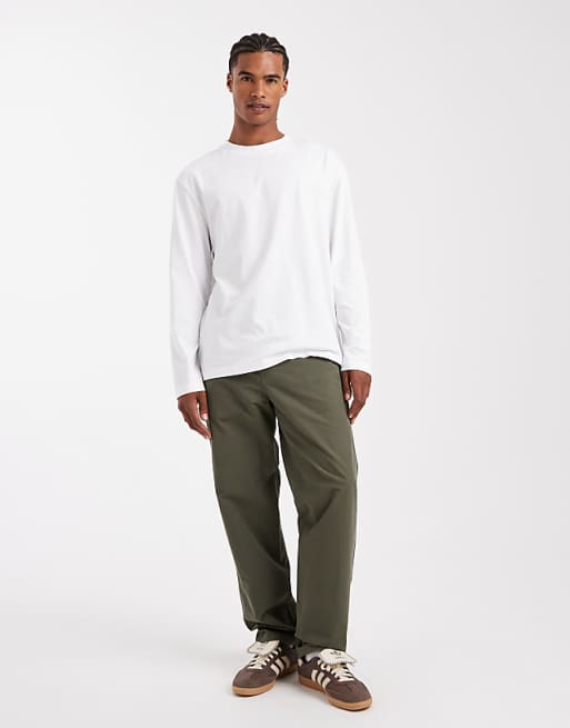 ASOS DESIGN Essentials Relaxed Long Sleeve T-shirt In White