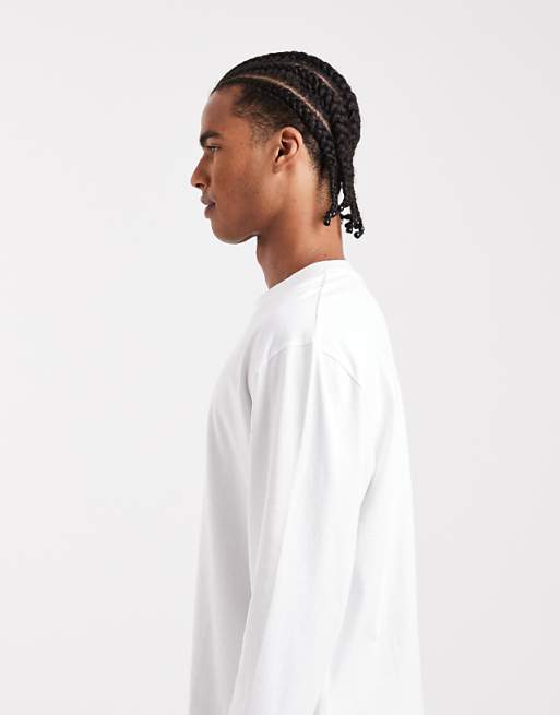 ASOS DESIGN Essentials Relaxed Long Sleeve T-shirt In White