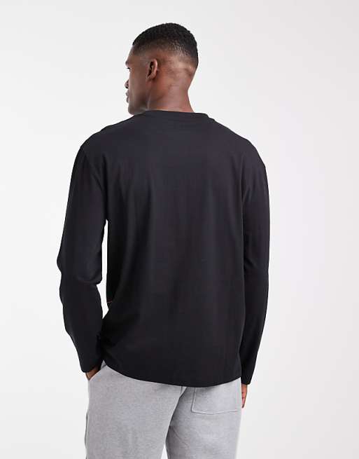 ASOS DESIGN Essentials Relaxed Long Sleeve T-shirt In Black