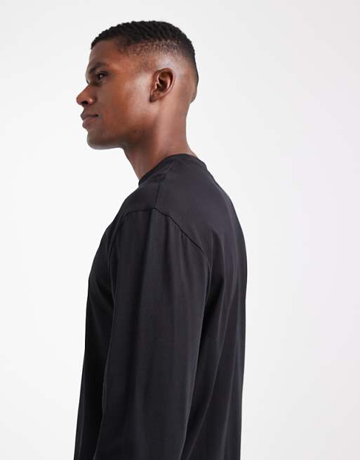 ASOS DESIGN Essentials Relaxed Long Sleeve T-shirt In Black