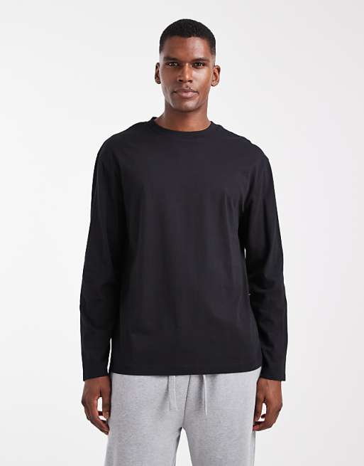 ASOS DESIGN Essentials relaxed long sleeve t-shirt in black