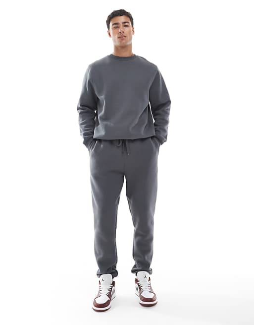 ASOS DESIGN essentials slim jogger in dark grey