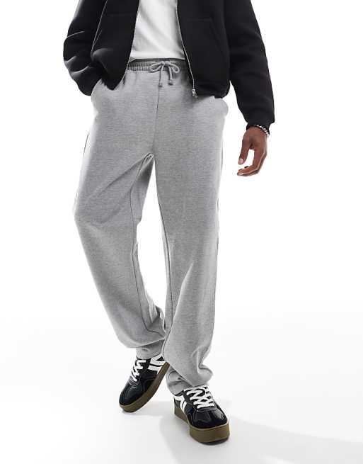 ASOS DESIGN Essentials Straight Leg Joggers In Grey Marl