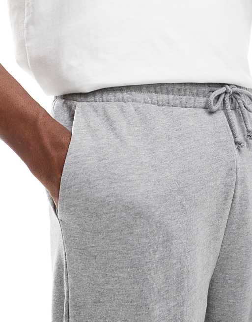 ASOS DESIGN Essentials Straight Leg Joggers In Grey Marl