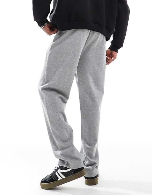 ASOS DESIGN Essentials Straight Leg Joggers In Grey Marl
