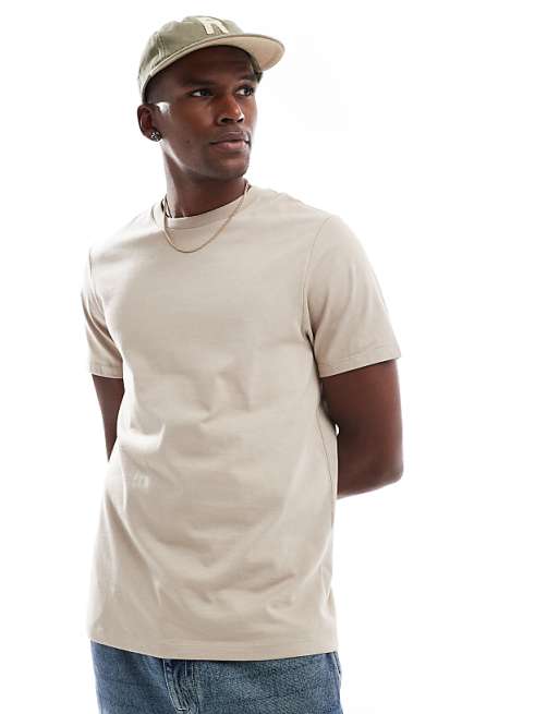 ASOS DESIGN Essentials t-shirt with crew neck in stone