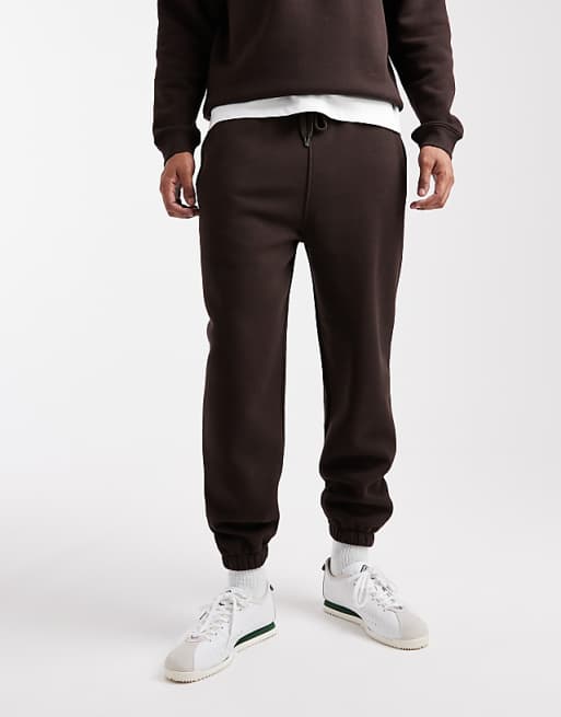 ASOS DESIGN Essentials Tapered Jogger In Brown