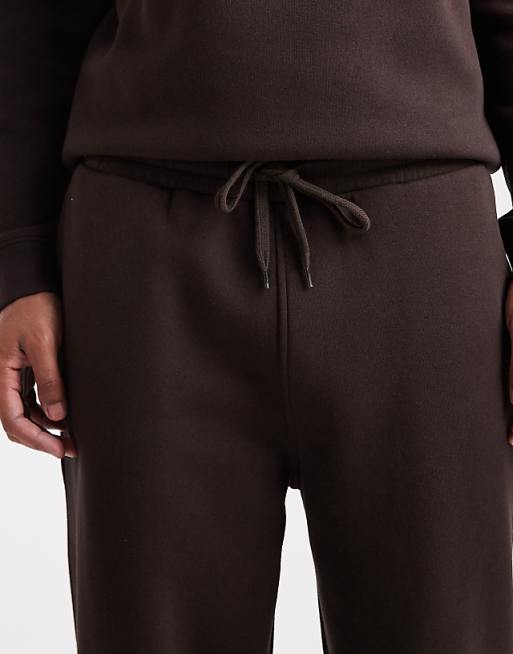 ASOS DESIGN Essentials Tapered Jogger In Brown