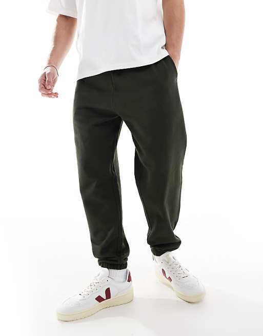 ASOS DESIGN Essentials Tapered Joggers In Dark Green