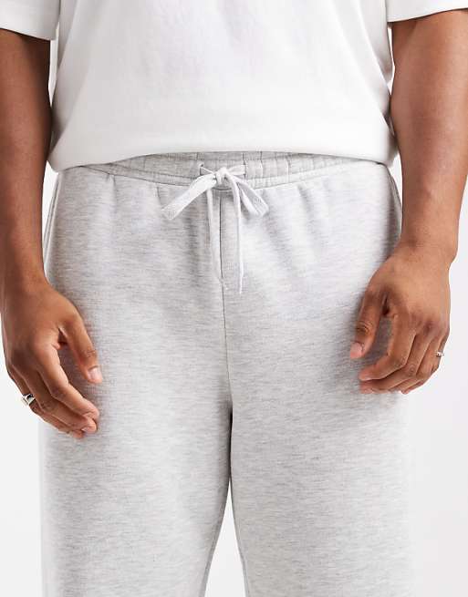 ASOS DESIGN Essentials Wide Leg Jogger In White Marl
