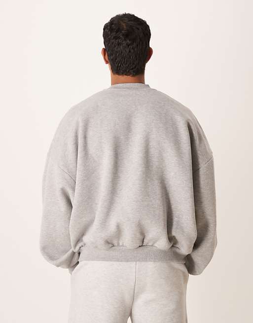 ASOS DESIGN Extreme Oversized Sweatshirt In Grey Marl