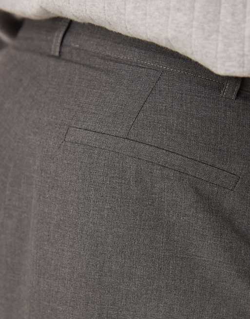 ASOS DESIGN Extreme Tapered Trouser With Darts In Charcoal