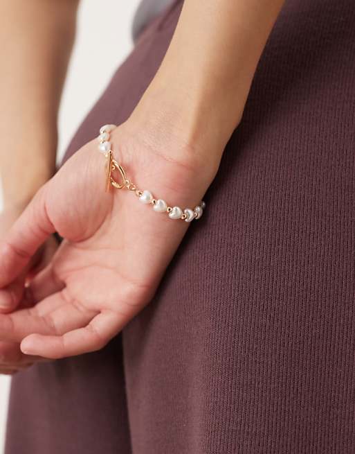 ASOS DESIGN faux pearl bracelet