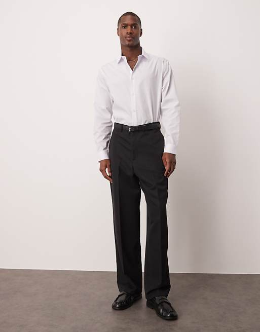 ASOS DESIGN Formal Easy Iron Poplin Regular Shirt In White