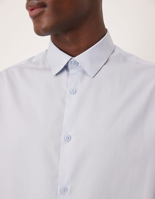 ASOS DESIGN Formal Easy Iron Regular Shirt In Blue